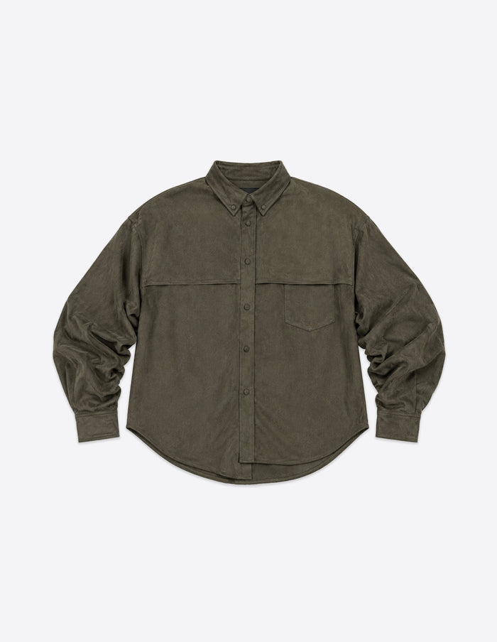 CHEMISE OVERSIZE EFFET DAIM