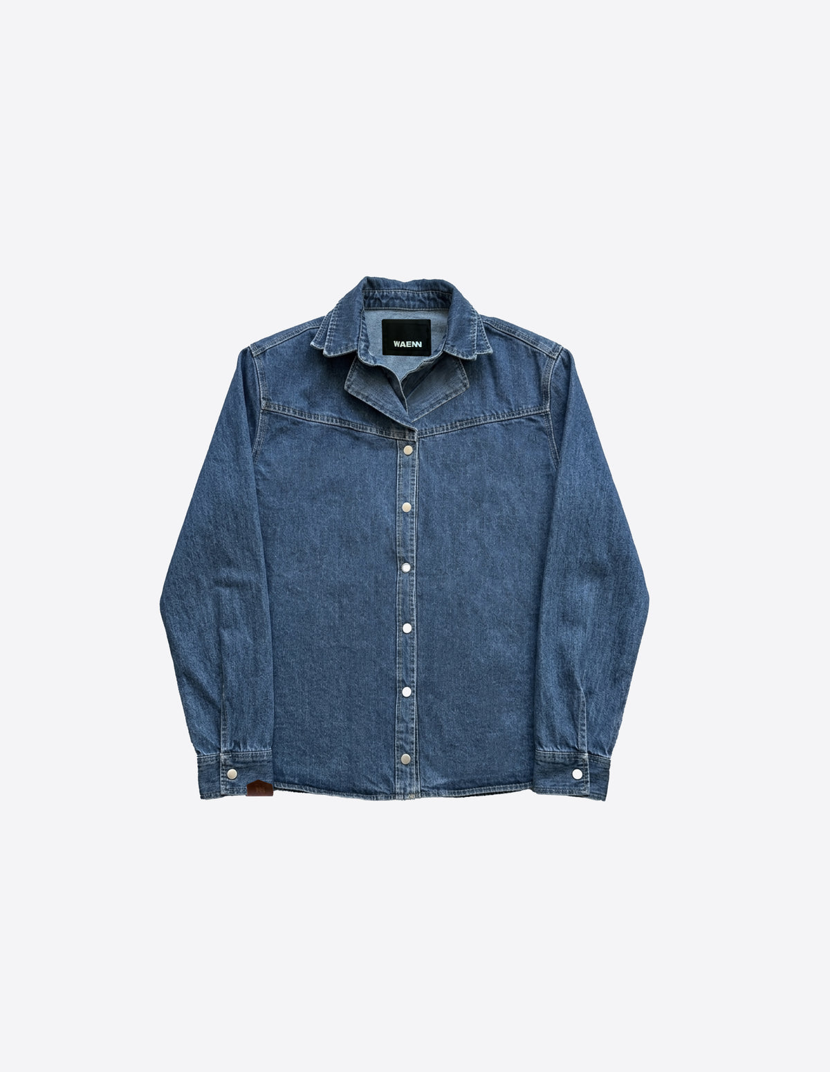 Sobrecamisa denim azul 100% algodón vista frontal