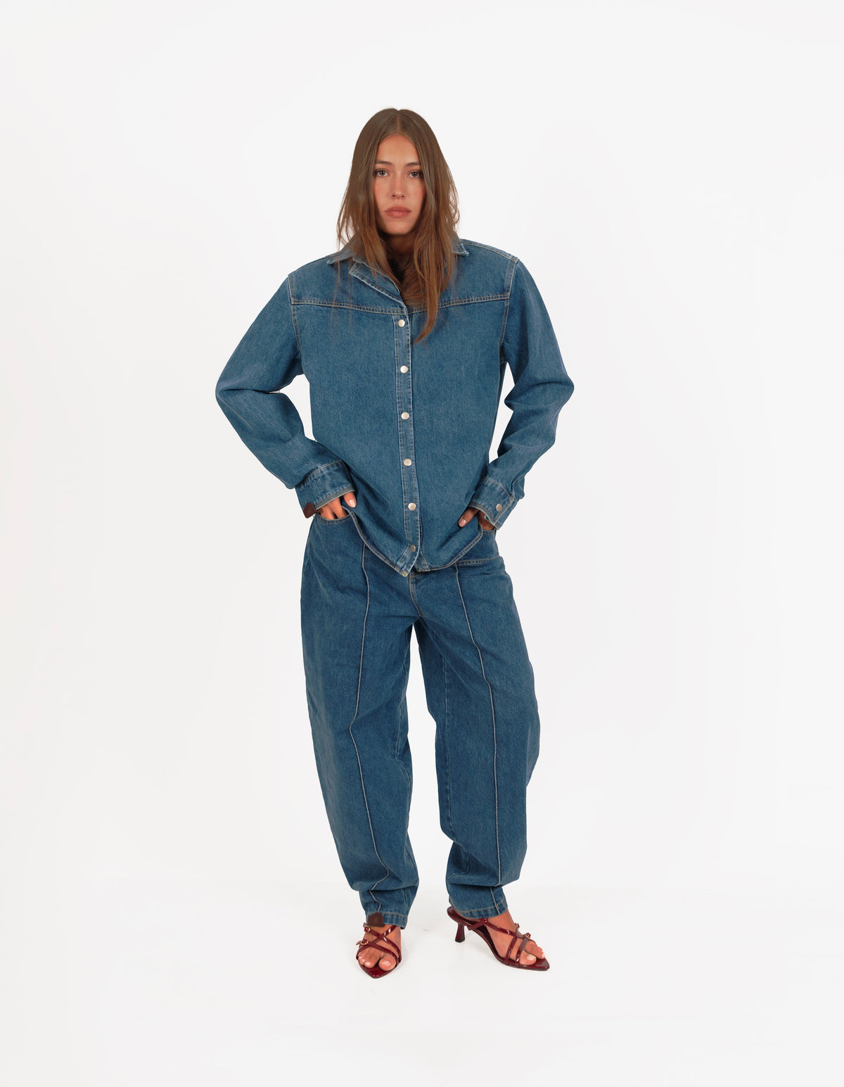 Sobrecamisa denim oversize 100% algodón de WAENN